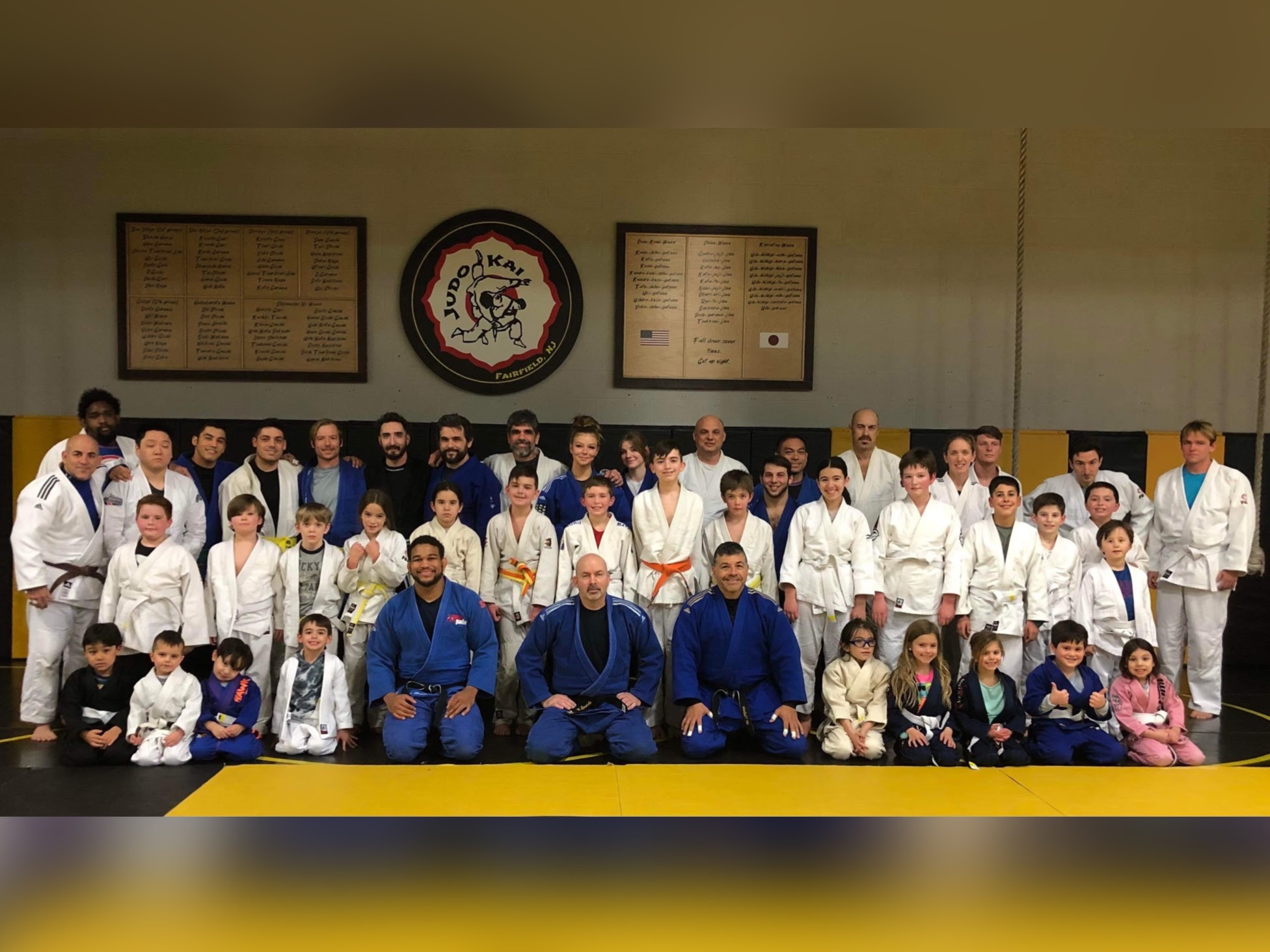 Judo Kai of Fairfield group picture with Sensei Kevin Costello